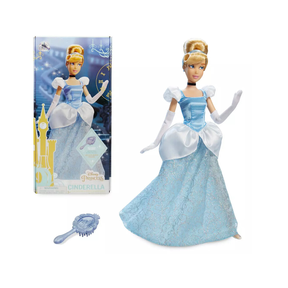 Official Disney Cinderella Classic Doll With Brush 772363 WLL03 WA8LT