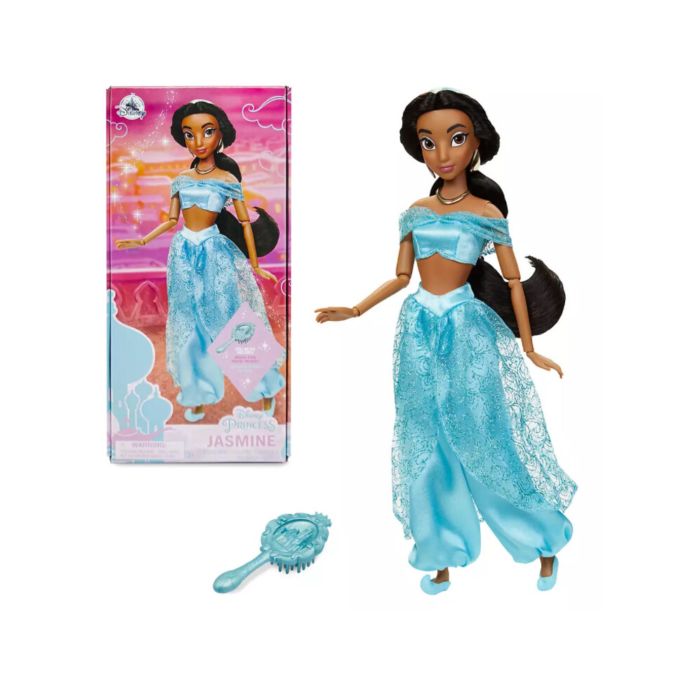 Disney Official Aladdin - Princess Jasmine Classic Doll With Brush Rk7s2 772448 Wa8lt Black
