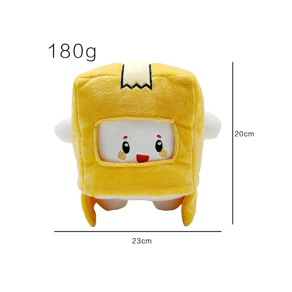 (BOXY 20cm/7.8in) Lankybox BOXY FOXY ROCKY Plush Soft Stuffed Toy Kid Game Figure Plushie Doll
