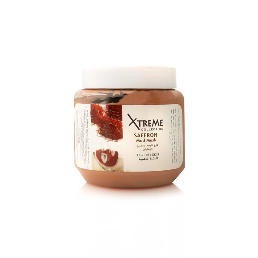 Xtreme Collection Saffron Facial Mud Mask 500Ml - Natural Skincare With Saffron Extract |Saffron Facial Mud Mask