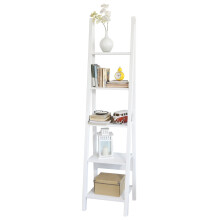 SoBuy® FRG101-W, White 5 Tiers Bookcase Ladder Shelf Storage Display Shelving