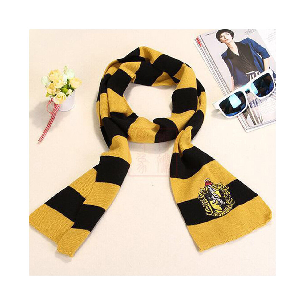 (Hufflepuff Scarf) Harry Potter Scarf Gryffindor-Slytherin-Hufflepuff-Raveclaw Scarf Cosplay Gifts