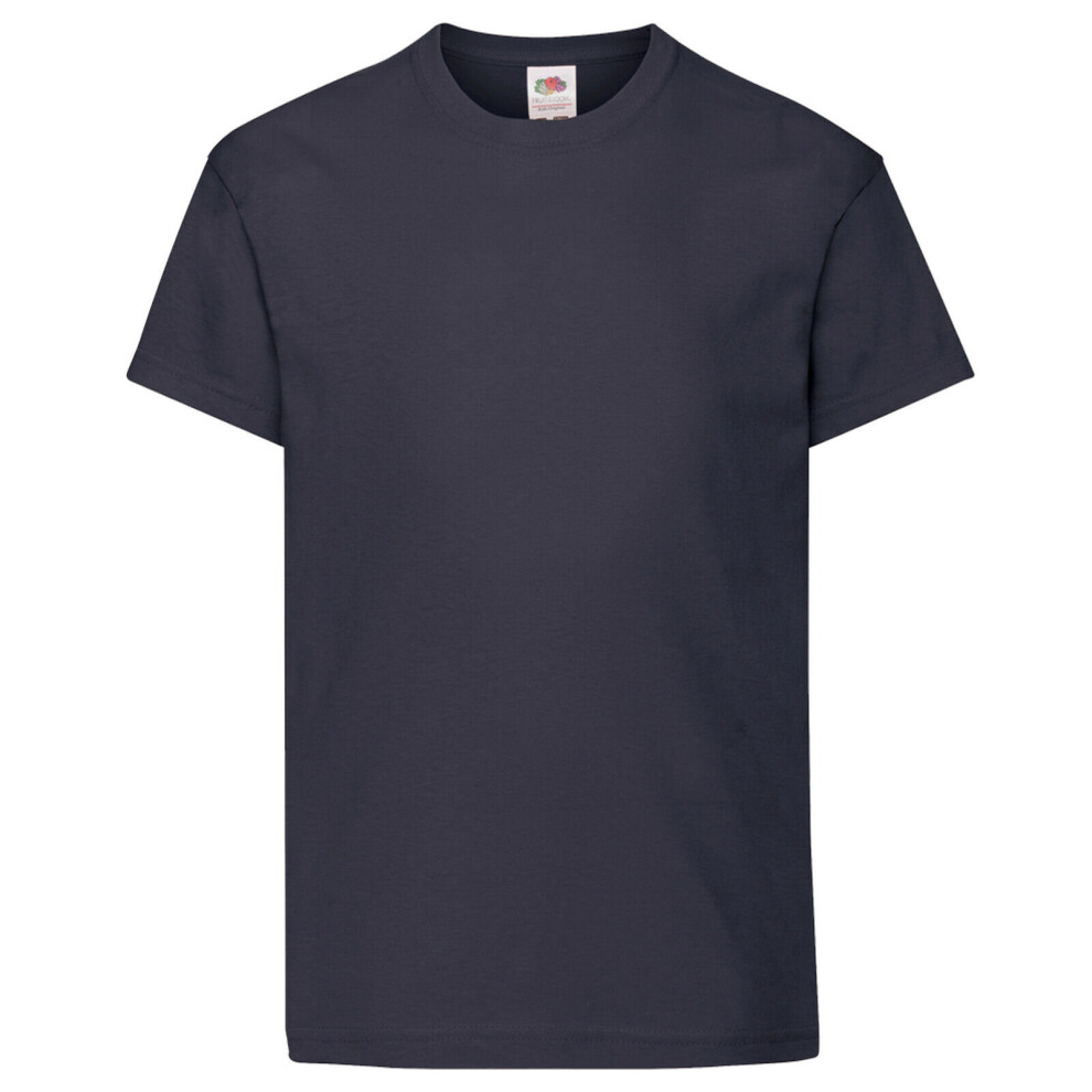 Fruit Of The Loom (5-6 Years, Navy) Childrens/Kids Original Short Sleeve T-Shirt