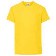 (9-11 Years, Yellow) Fruit Of The Loom Childrens/Kids Original Short Sleeve T-Shirt