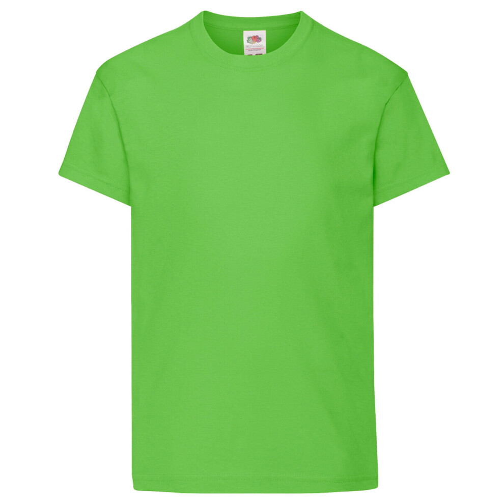 Fruit Of The Loom (7-8 Years, Lime) Childrens/Kids Original Short Sleeve T-Shirt