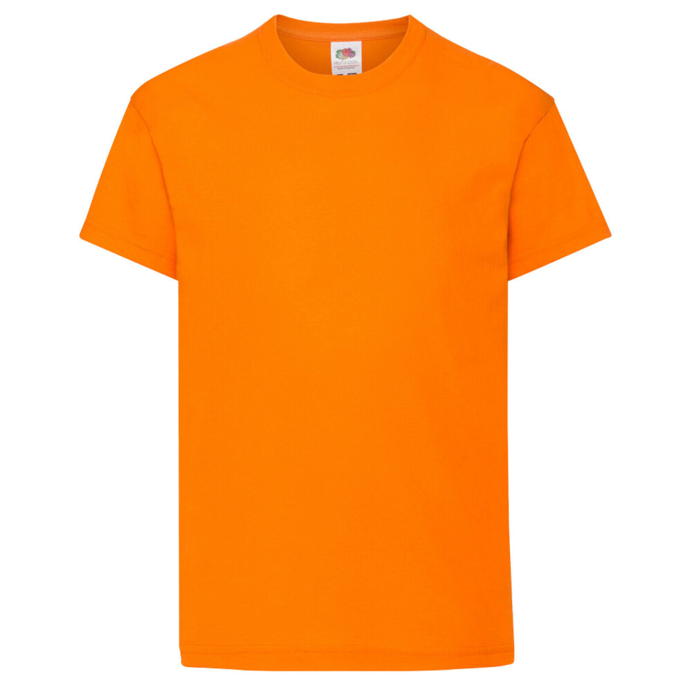 (12-13 Years, Orange) Fruit Of The Loom Childrens/Kids Original Short Sleeve T-Shirt