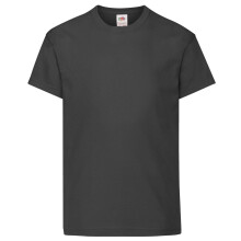 (12-13 Years, Black) Fruit Of The Loom Childrens/Kids Original Short Sleeve T-Shirt