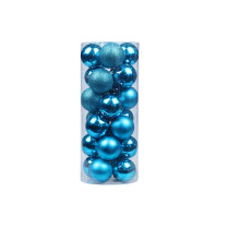 (Lake Blue) Christmas Xmas Tree Balls Decorations Baubles Birthday Wedding Decor 24PCS/Set