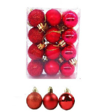 (Red) 24xChristmas Xmas Tree Balls Ornament Baubles Dec.