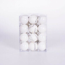 (White) 24xChristmas Xmas Tree Balls Ornament Baubles Dec.