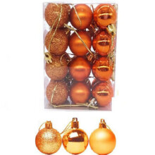 (Orange) 24xChristmas Xmas Tree Balls Ornament Baubles Dec.