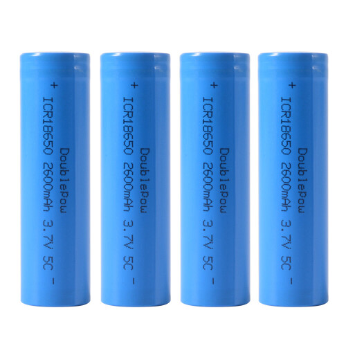 4PCS 18650 Rechargeable Li-ion Battery 3.7V 2600mAh Lithium Cells Flat Top
