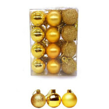 (Gold) 24xChristmas Xmas Tree Balls Ornament Baubles Dec.