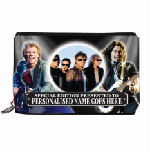 Personalised Icon Legends Bon Jovi Canvas Zipped Gift Purse