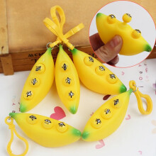 Banana Popper Anti-Anxiety Stress Toy Autism ADHD Fidget Squeeze Pop Keyring Pod