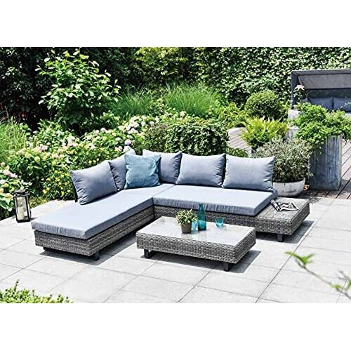 GSD St Lucia Corner Sofa Sun lounger Rattan Wicker Luxury Garden Set