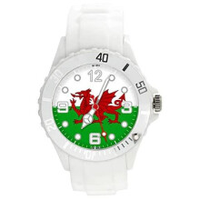 TAPORT White Silicone Quartz Watch for Fans of Wales