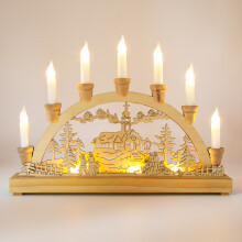 The Christmas Workshop 70780 10 LED Wooden Candle Bridge Light
