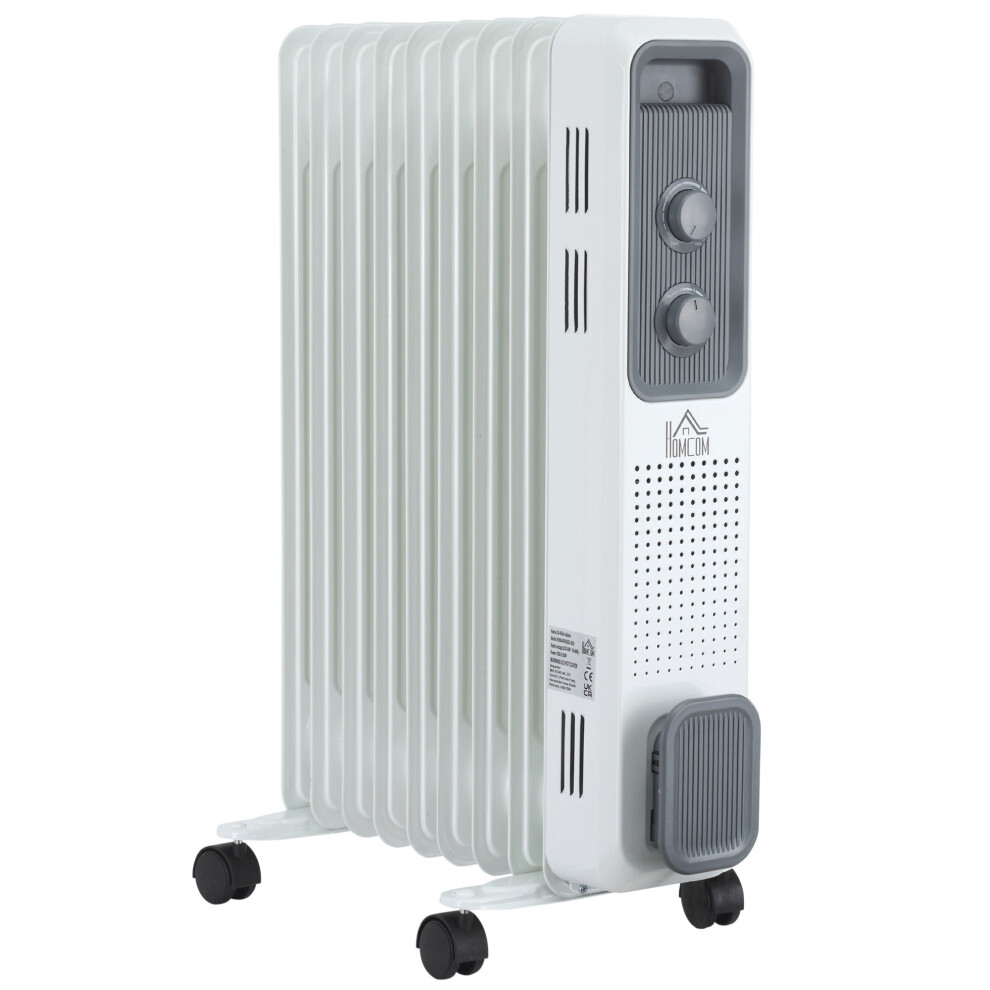 Homcom Oil Filled Radiator Portable Space Heater W/ 9 Fin, 3 Heat Settings