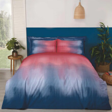 (King Size) Rapport Ombré Red & Blue Duvet Cover Set Faded Bedding Bed Set Bed Linen