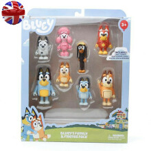 (8 pcs/set(With box)) 8 pcs/set Bluey's Family&Friends Action Figure