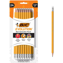 BIC EVOLUTION NEXT GENERATION NO2 YELLOW PENCIL 24 PACK [43524]