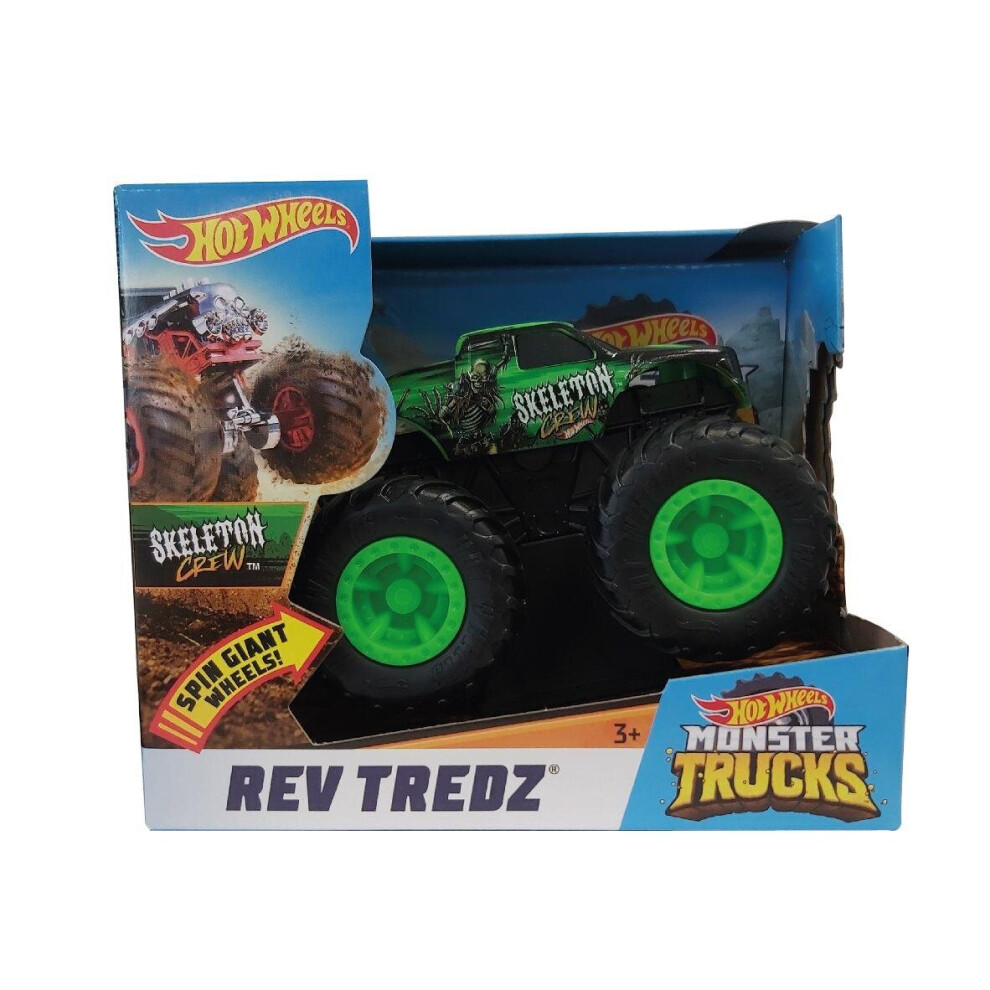 Hot Wheels Fyj79 Rev Tredz Skeleton Crew Monster Truck Vehicle (Fyj71)
