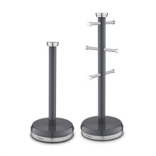 Belle By Tower, Towel Pole And Mug Tree Set in Graphite - Grey
