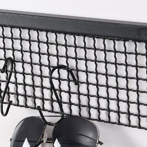 Spot On Dealz 1 Tier Rectangle Black Floating shelf metal wire G-0480 1