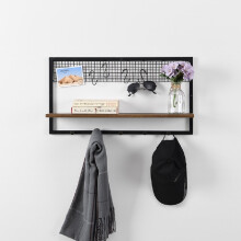 1 Tier Rectangle Black Floating shelf metal wire G-0480