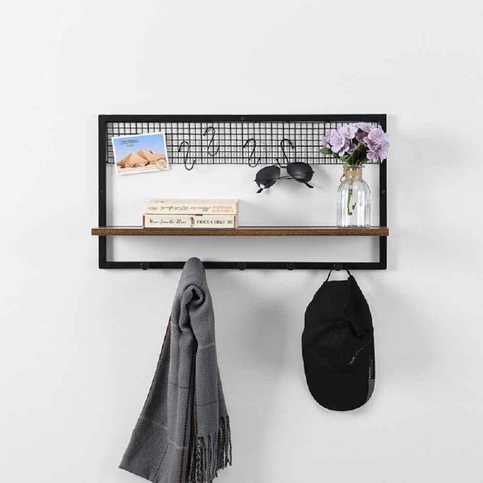 1 Tier Rectangle Black Floating shelf metal wire G-0480