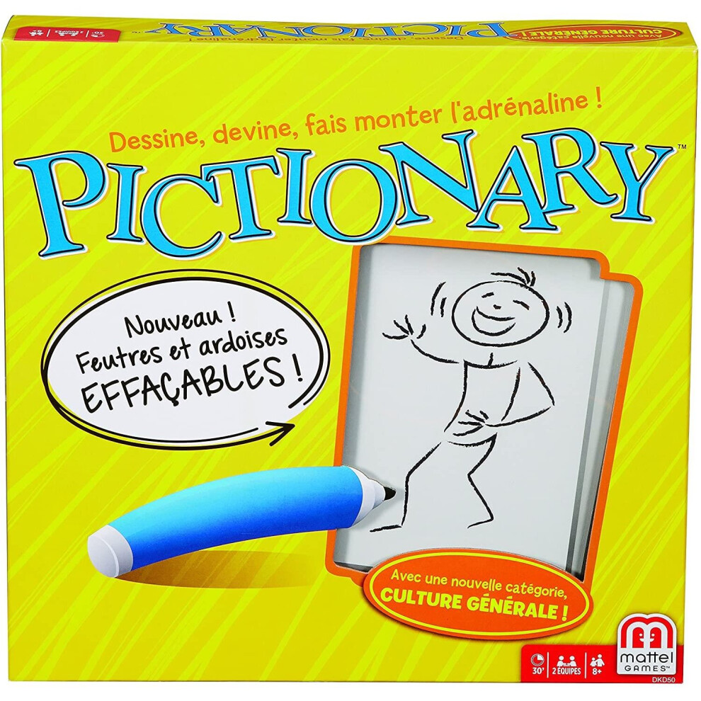 Pictionary Board and Drawing Game French Version DKD50