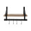Spot On Dealz 1 Tier floating shelf wall mounted with hooks Black metal wire G-0481 4