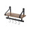 Spot On Dealz 1 Tier floating shelf wall mounted with hooks Black metal wire G-0481 5