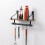 Spot On Dealz 1 Tier floating shelf wall mounted with hooks Black metal wire G-0481 6
