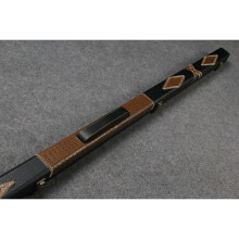 (Brown and Black) Slimline Deluxe Snooker Cue Case for a 1 Piece Cue