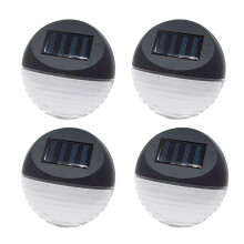 Solarize Set of 4 Outdoor Garden Solar Fence LED Post Lights Wall