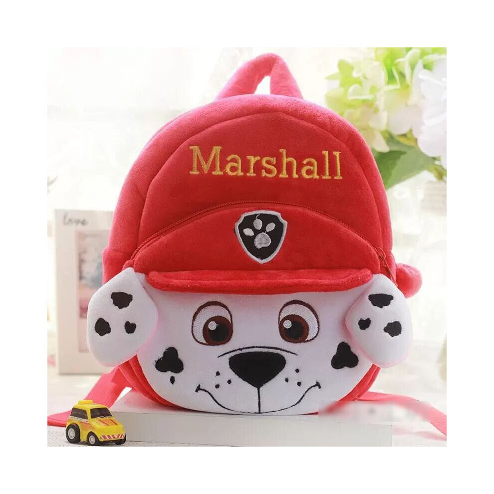 (Marshall) Paw Patrol Plush Backpack Kids Children Soft Stuffed Schoolbag Shoulderbag Gifts
