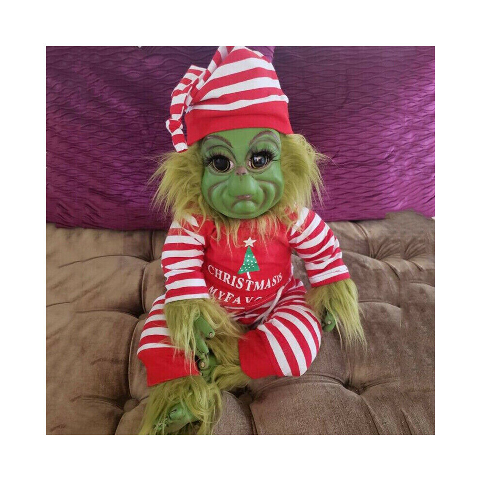 (pajamas) Grinch Dolls Cute Christmas Stuffed Plush Toy Xmas Gifts for Kids Home Decor Christmas Gifts