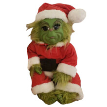 (sante) Grinch Dolls Cute Christmas Stuffed Plush Toy Xmas Gifts for Kids Home Decor Christmas Gifts
