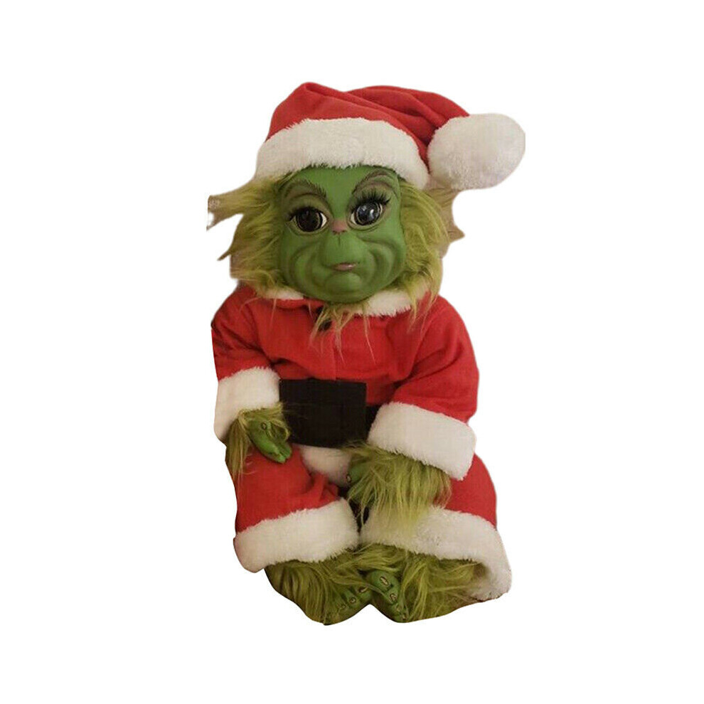 (sante) Grinch Dolls Cute Christmas Stuffed Plush Toy Xmas Gifts for Kids Home Decor Christmas Gifts