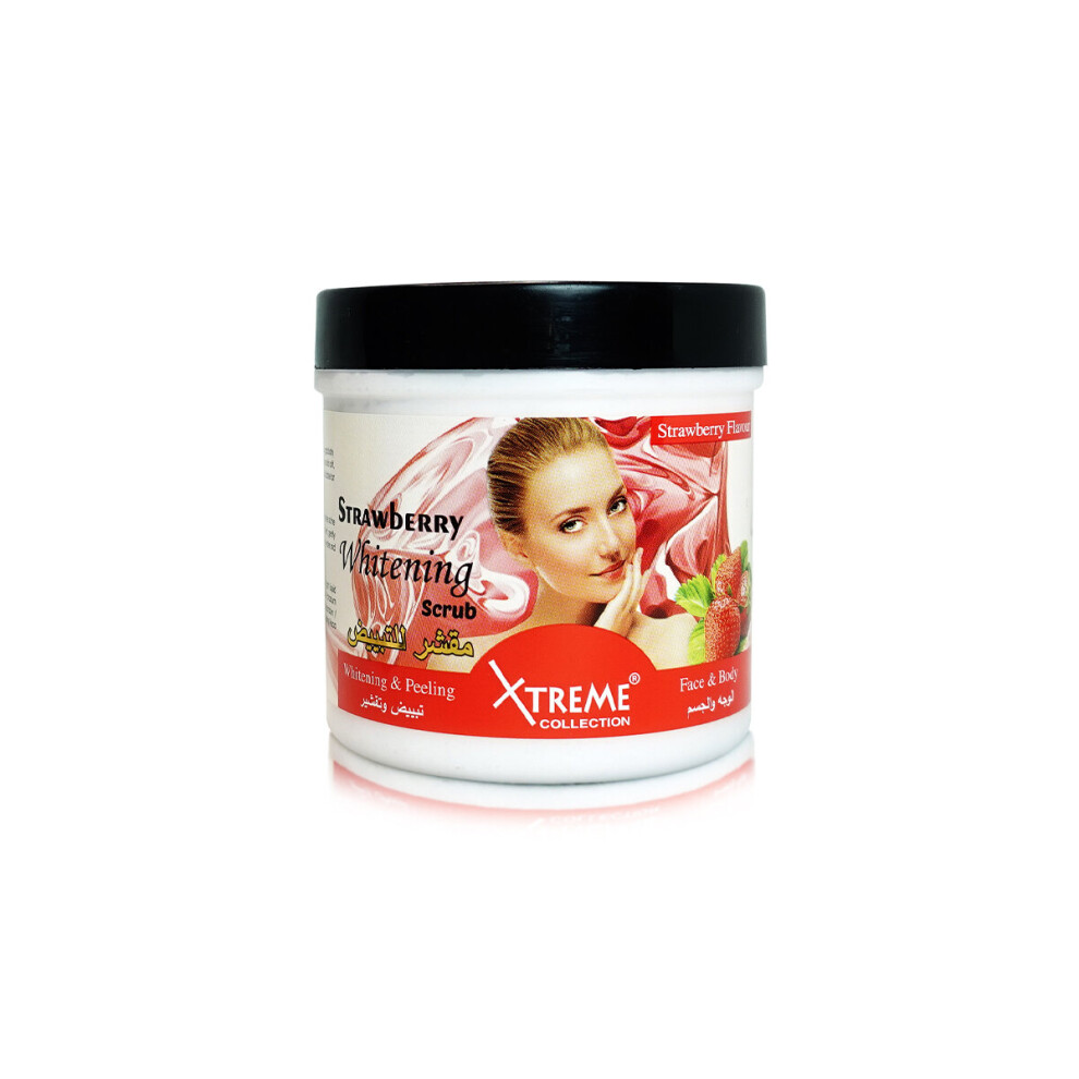 Xtreme Collection Strawberry Face & Body Whitening Scrub 500ml | Exfoliating, Brightening & Nourishing Scrub for Smooth, Radiant, Even-Toned Skin