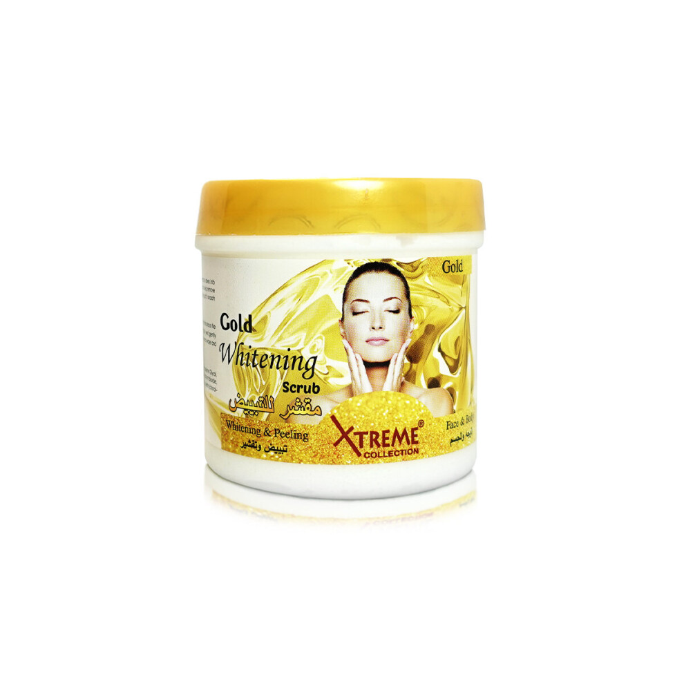 Xtreme Collection 2in1 Gold Face & Body Scrub 500ml | Exfoliating & Moisturizing Scrub for Glowing Skin, Nourishing Scrub for Men & Women