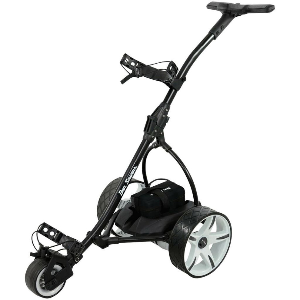 (Black) Ben Sayers 18 Hole Lithium Battery Electric Golf Trolley + Free Accessories Worth 150