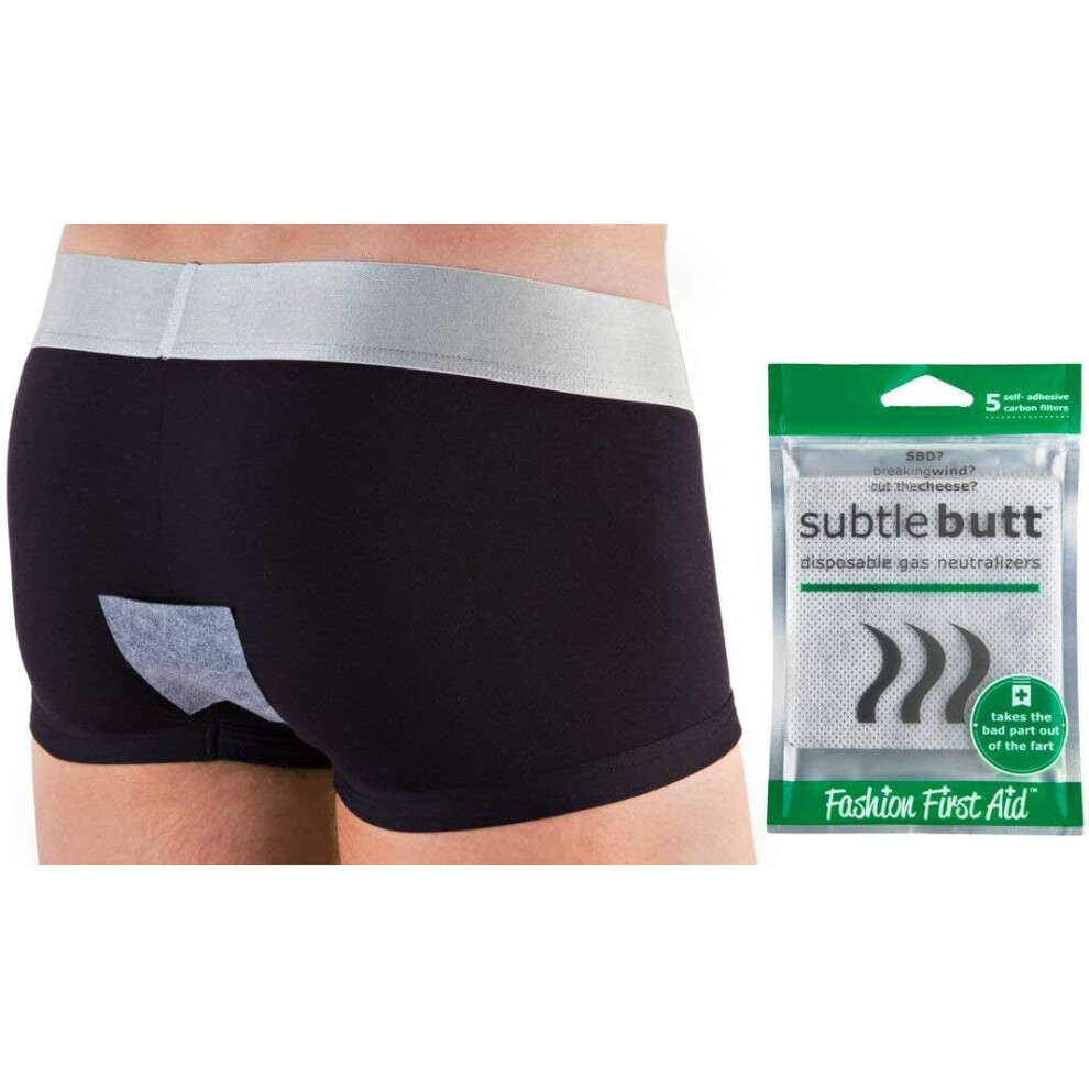 Subtle Butt: Reusable Gas Neutralizers (5 Activated Carbon Filters)