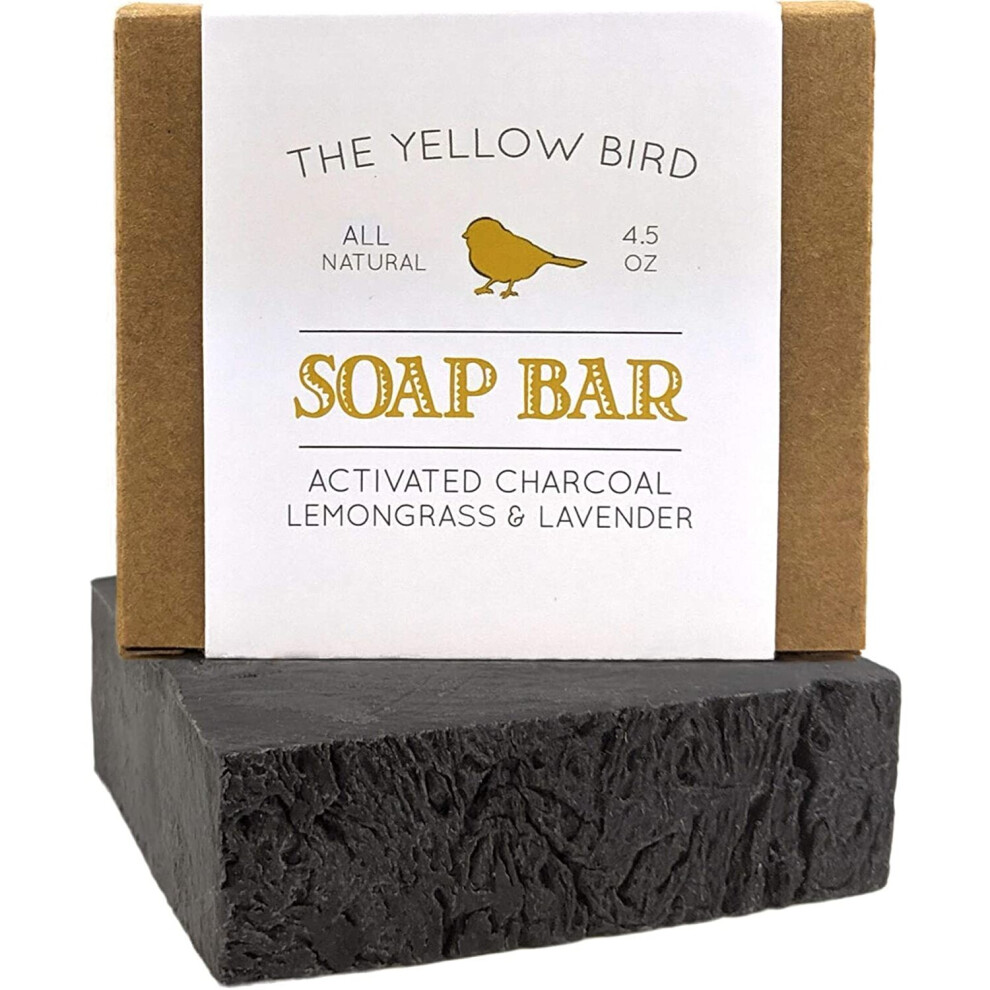 Werpower Yellow Charcoal Soap Bar. All Natural Detoxifying Face & Body Cleanser