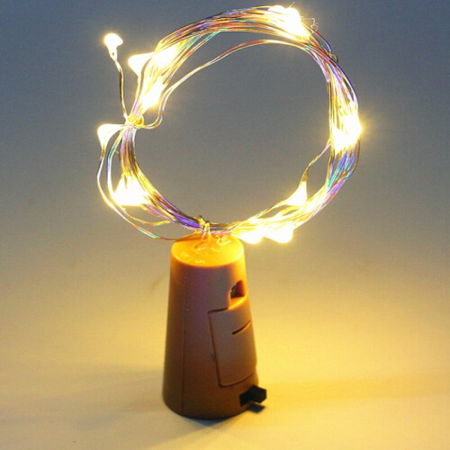 2021 Christmas 10pcs Micro Cork Wine Bottles 2M LED String Lights Home Decor 1