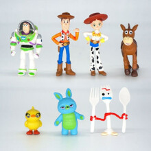 Toy Story 4 Woody Lightyear Rex Alien Bär 7 PCS Action Figur Cake Topper Spielzeug