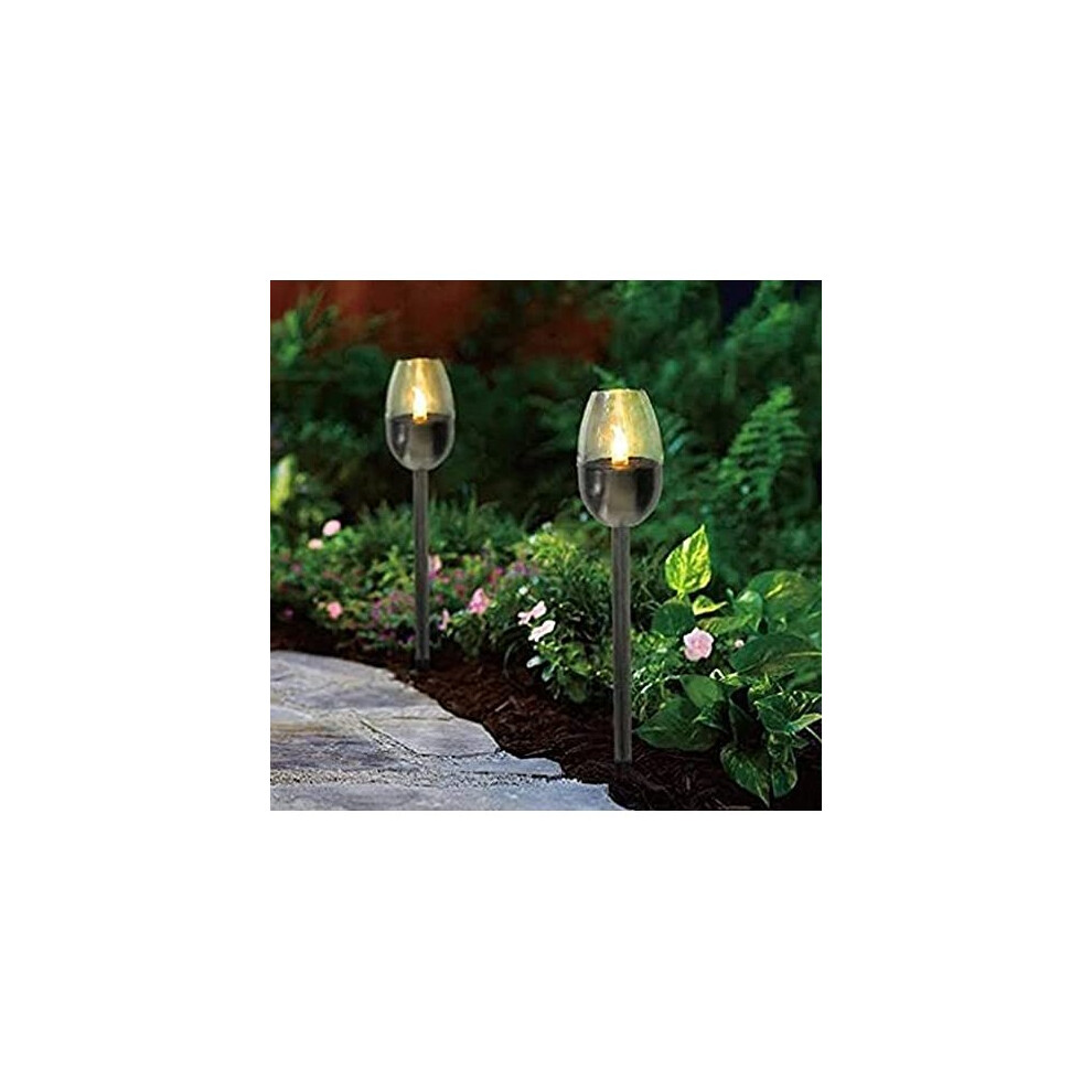 Flickering Solar Torch Lights With LED Flame Effect Waterproof Garden