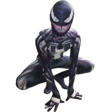 (9-10Years) Kids Boys Venom Superhero Halloween Party Cosplay Costume Jumpsuit Fancy Dress